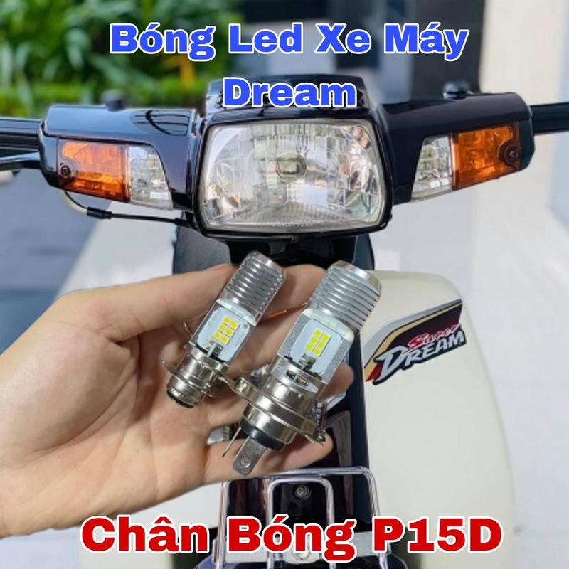 Bóng Đèn Led Xe Máy Osram 12 Chip LED Mẫu Mới , Ánh Sáng 6000k chân H4 dành cho wave, vison, ssirius...,và chân P15D dành cho dream, cub 50cc - Đèn Pha