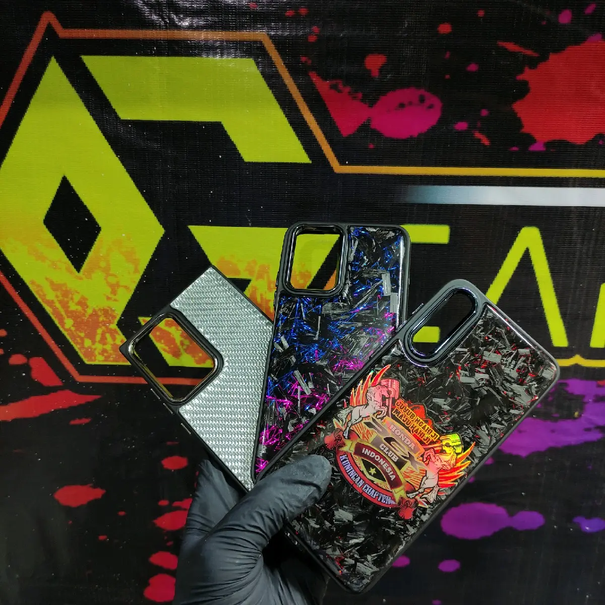 CASE CUSTOM CARBON FORGED untuk semua type hp android atau iphone .casing hp Softcase Casing Biru Gold Hijau Merah Pink Ungu Diamond