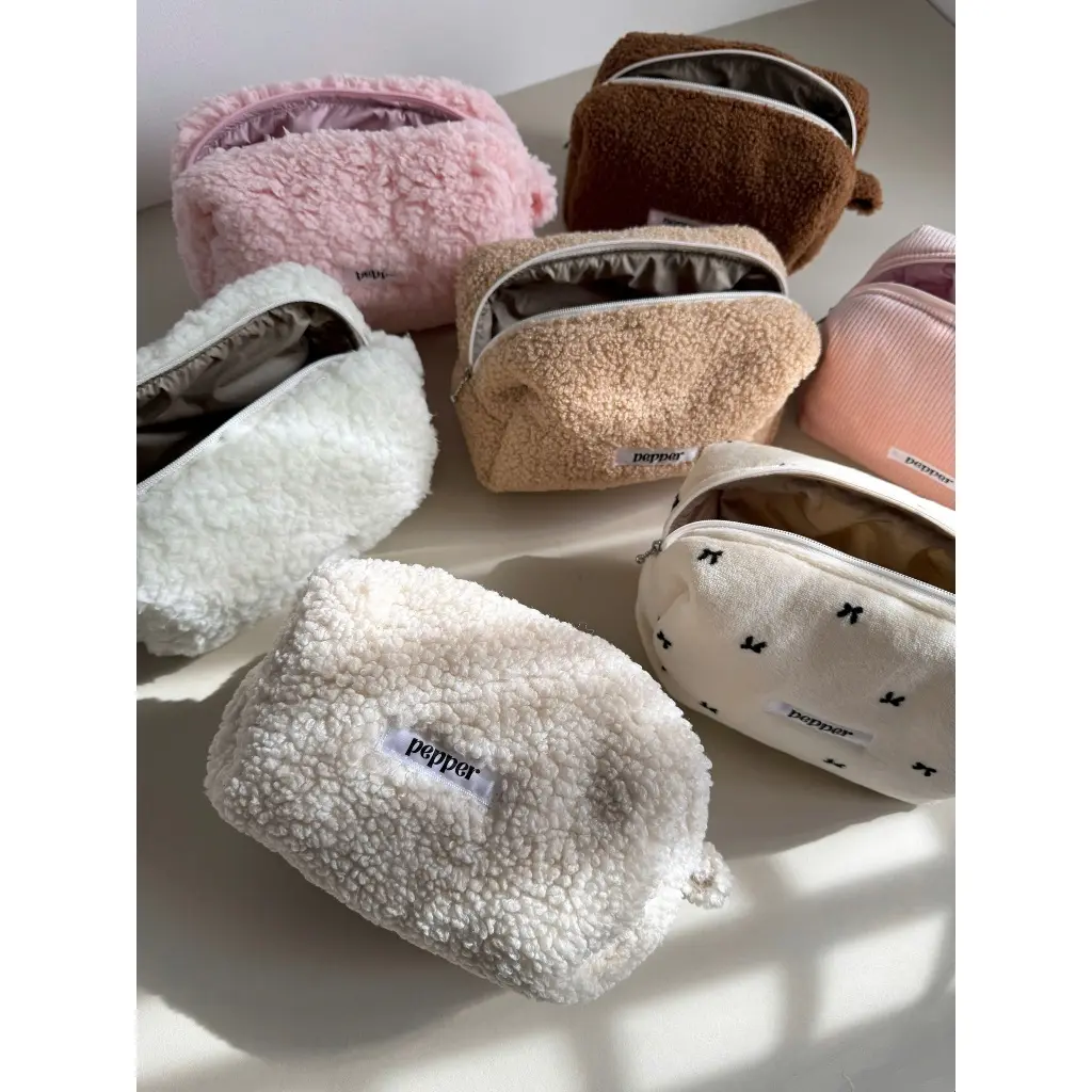 Pouch Chần Bông Dày Nhiều Màu Pepper Clothing Túi Đựng Mỹ Phẩm Make Up Hộp Bút Viết Đồ Dùng Cá Nhân Xinh Xắn - Pouch