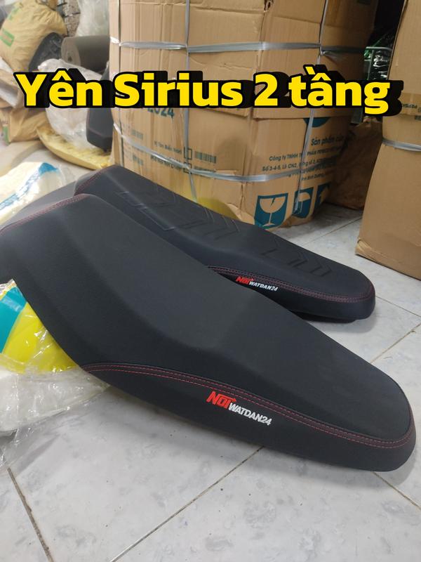 Yên xe Sirius đời đầu,sirius 50-110 2 tầng mút trắng và mút vàng da 4D đặc biệt,mua về gáp vào xe dễ dàng