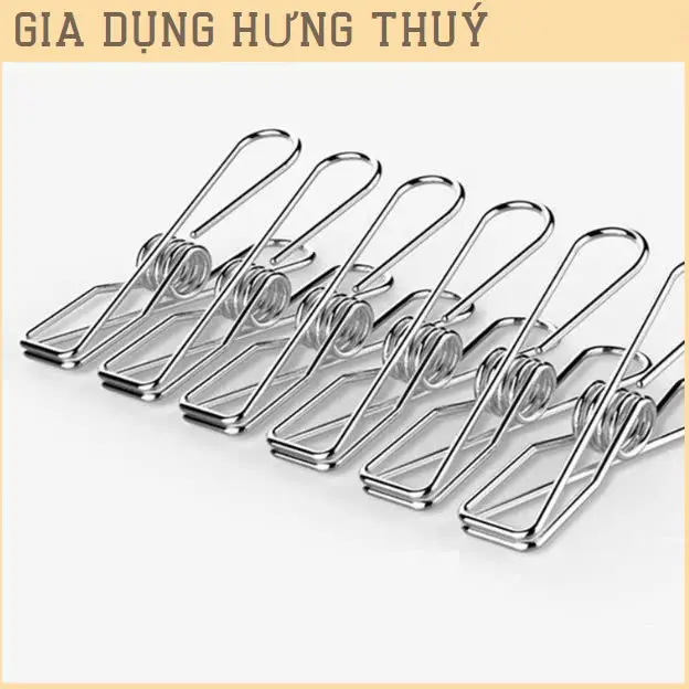 Bộ 60 kẹp quần áo inox chất lượng cao 304 0
