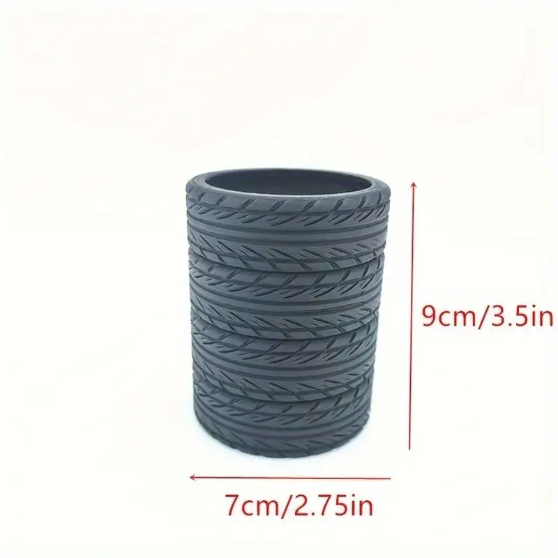 Stacked Tire Shaped Pen Holder, 1 Count Creative Desk Stationery Organizer for Office, School, Home, Teacher Gifts 1