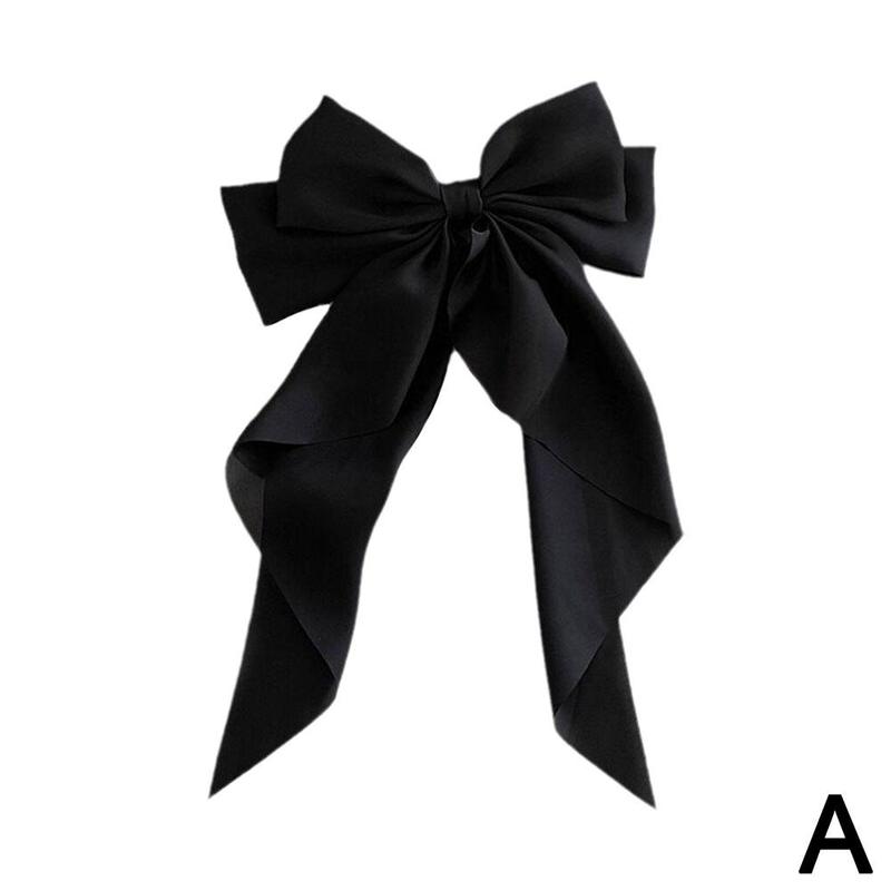 Product Introduction of Korea Elegant Long Bow Hairpin Large Ribbon Hair Clip Ribbon Clip Bow Grip Floating Braid Clip S2H9 29
