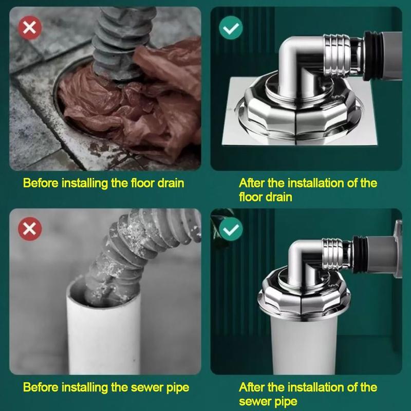 Creative Anti odor Sink Drain Pipe Adapter Sealing Ring Multi-functional Kitchen Basin Sewer Branch Dishwasher Water Pipe Connector Universal 7