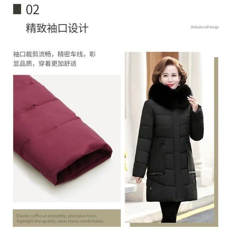 Product Introduction of Quần Áo Độn Bông, Dành Cho Phụ Nữ Trung Niên, Dài Trung Bình Nhẹ, Phong Cách Hàn Quốc Mới, Dáng Rộng Vừa Vặn, Ngoại Cỡ, Mỏng Vừa Vặn, Áo Khoác Bông Cho Mẹ 16