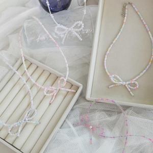 CandyBerry Accessories สร้อยคอลูกปัดโบว์มินิมอล ประกอบงานด้วยวัสดุเกรดคุณภาพ No.CN-003