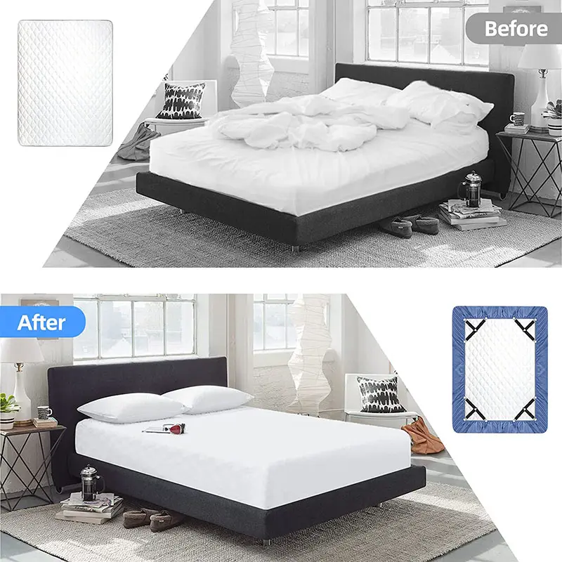 Dụng Cụ Kẹp Ga Trải Giường Đàn Hồi, 4 Cái / bộ, Dụng Cụ Chốt Thắt Lưng, Kẹp Ga Trải Giường, Cho Vỏ Nệm, Chăn, Chăn Bông, Giá Đỡ Chăn Bông, Dụng Cụ Sắp Xếp Dệt 1