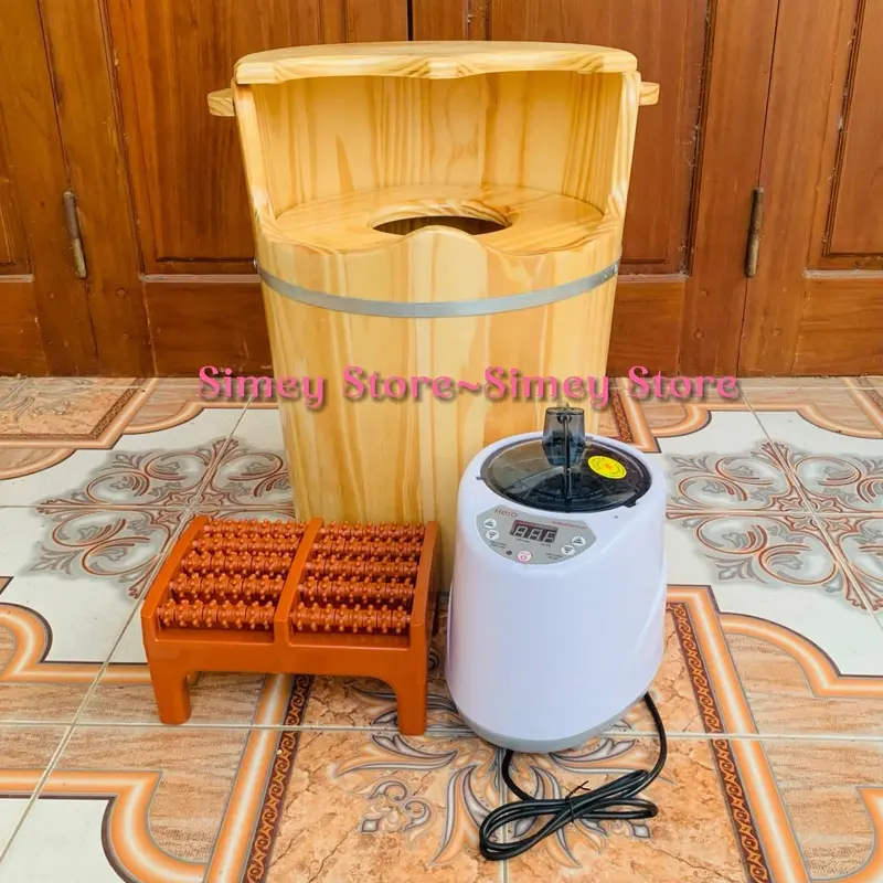Thùng Xông Chân Dưỡng Sinh, Thùng Xông Chân Kết Hợp Xông Phụ Khoa Kèm Bàn Lăn Cao Cấp 0