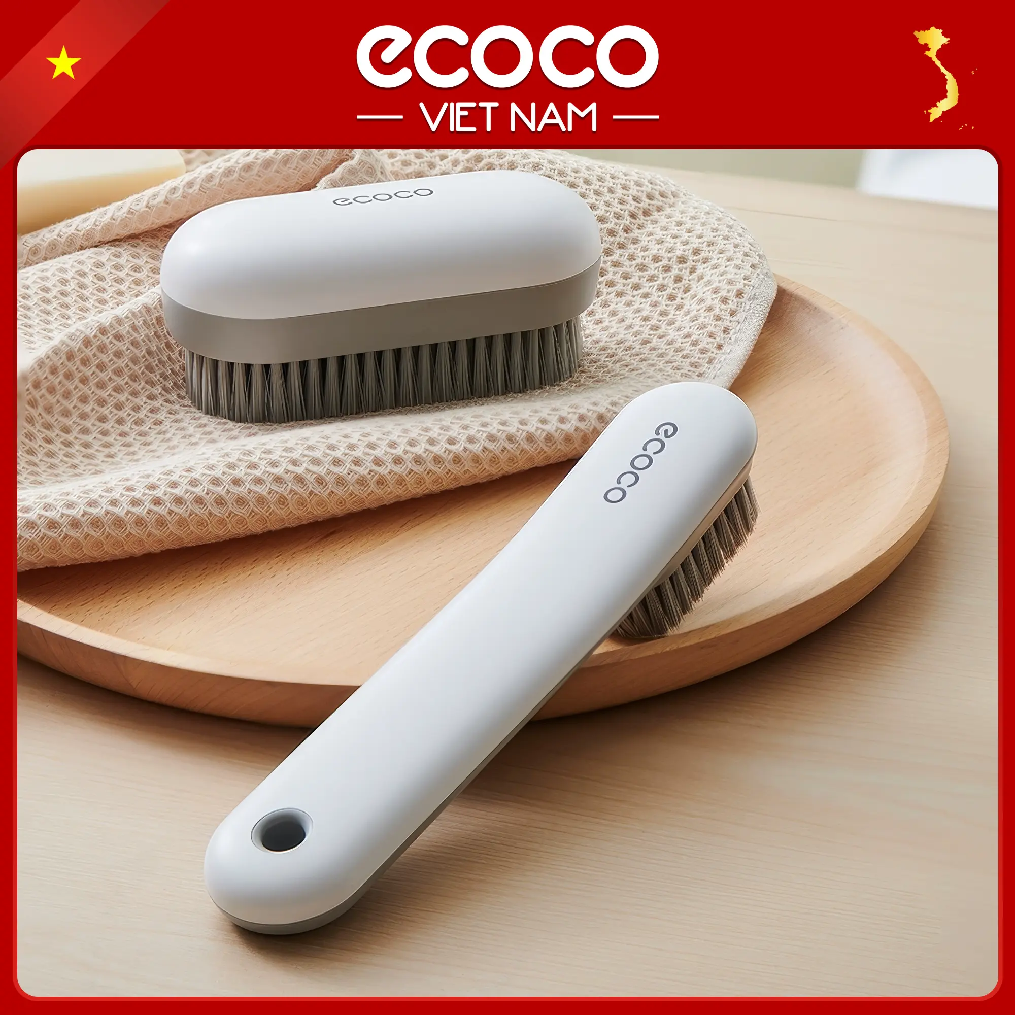 Bàn chải giặt quần áo, đánh giày ECOCO lông mềm cao cấp làm sạch đa năng