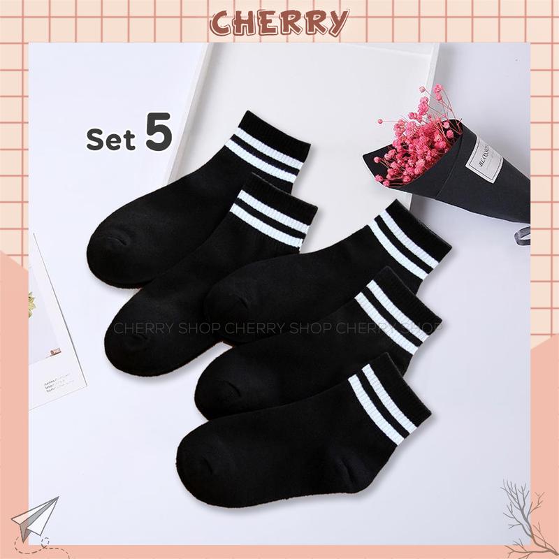 Tất cổ ngắn nữ chất vải cotton thoáng mát, phong cách Hàn Quốc dễ phối đồ - Cherry Shop 0