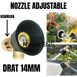 Nozzle Spuyer misting Adjustable Alat Siram Tanaman Corong hitam Air