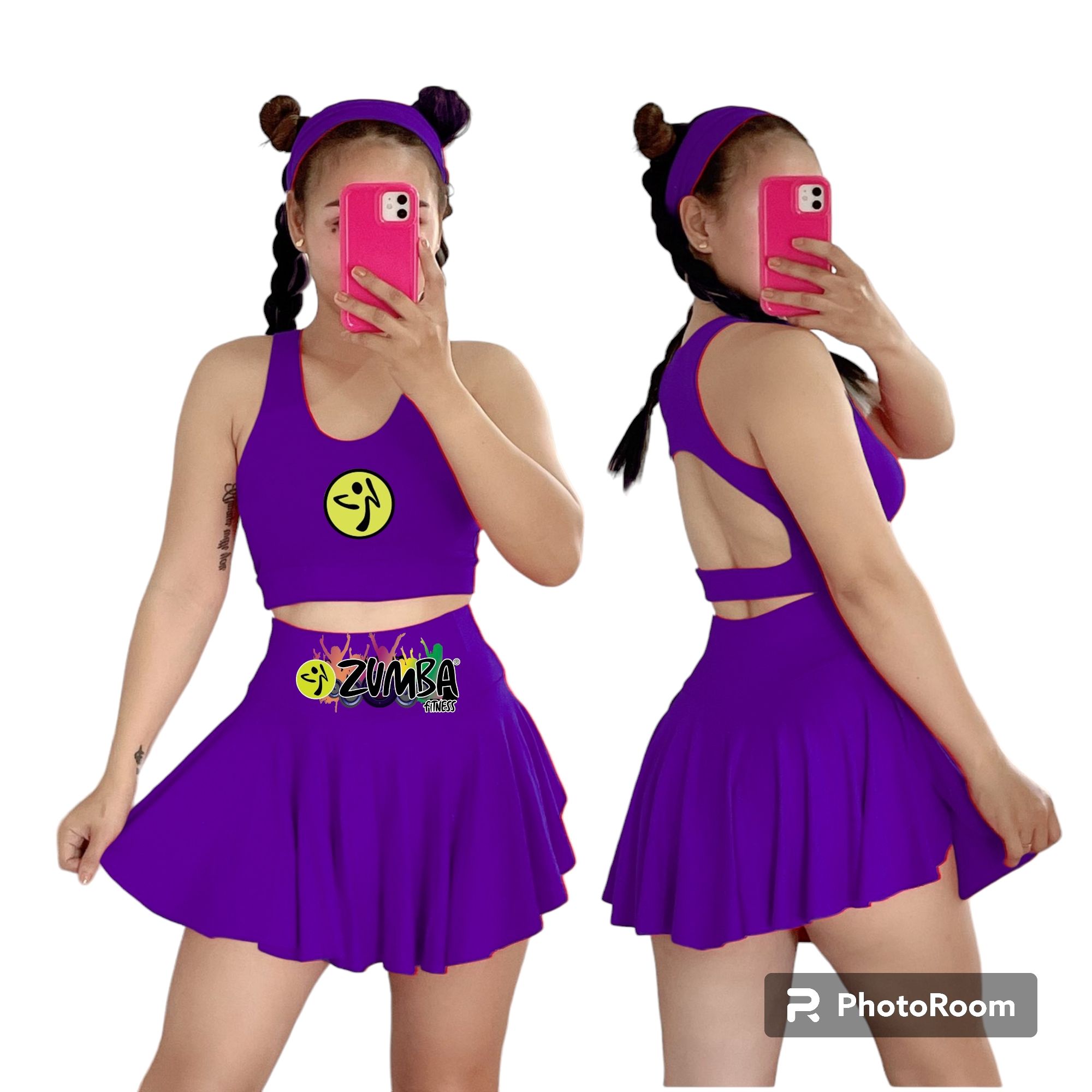 Zumba skort-skirt with short uniform or Terno_voghion.com