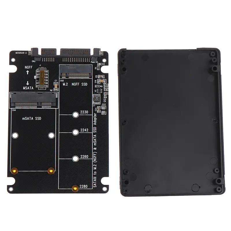Box chuyển đổi SSD M2 NGFF MSATA sang SATA 3 vỏ hộp đọc dữ liệu ổ cứng gắn trong thành gắn ngoài cho laptop PC giúp nâng cấp máy tính cực nhanh giao nhanh toàn quốc dễ sử dụng hot TikTok bán chạy