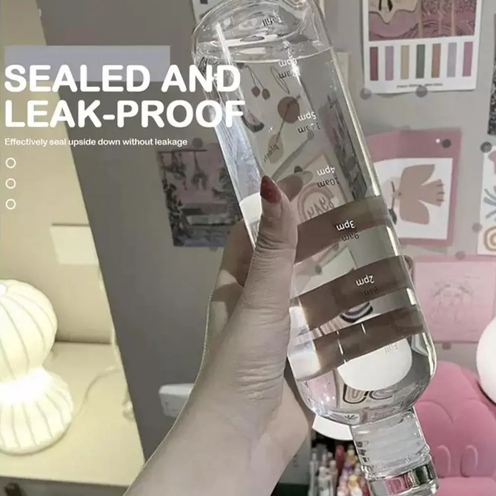 Cawan skala masa, cawan plastik lutsinar kalis bocor, Mudah, Internet, 500ML, air, selebriti, L3B3