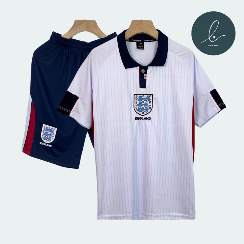 Bộ quần áo bóng đá, đồ đá banh ANH RETRO 1998 logo THÊU thun lạnh cao cấp loạ I Top Sport