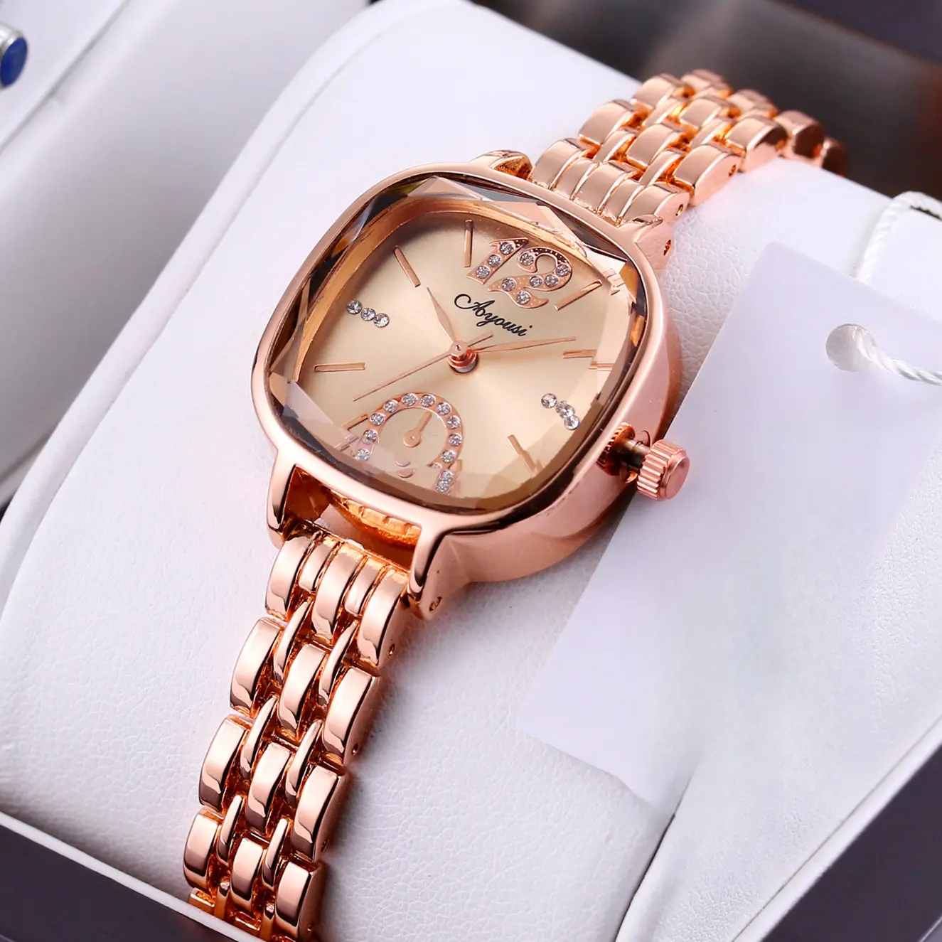 Bangle Watch Women's Watch Fashion Trend Korean Waterproof Diamond Steel Belt Female Student Rectangular Fashion Quartz Watch Fashion Clock Birthday Watch Couple Watch Wedding Watch Student Watch @ 221#