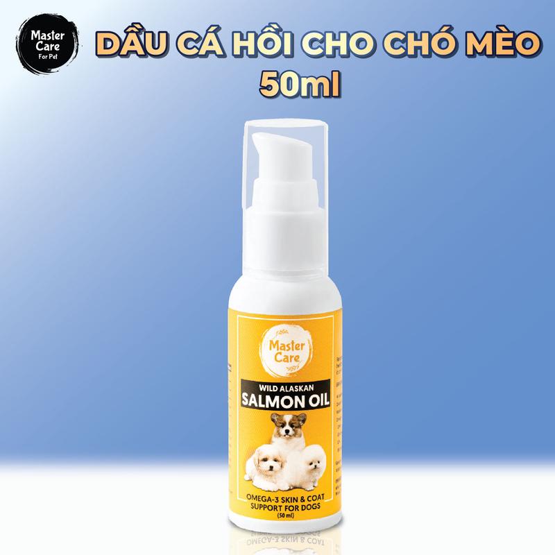 Dầu cá hồi cho chó mèo 50ml MasterCare For Pet- Hỗ trợ dinh dưỡng, làm mượt lông