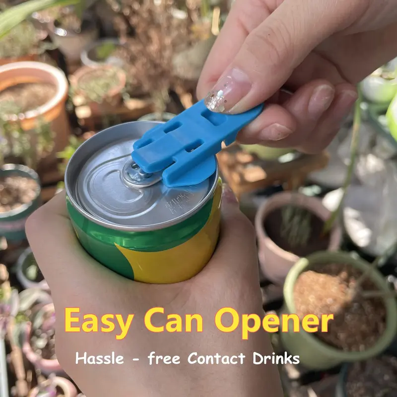 Manual Can Opener, Random Color Can Cap Remover, Can Opener for Coke, Beer, Soda, Drink Can Lid Protector, Kitchen Gadgets 5