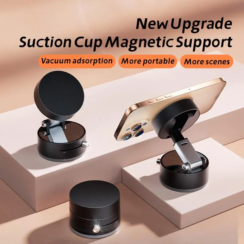 Multifunctional Vacuum Suction Cup Phone Holder, Foldable Magnetic Suction Phone Holder, Phone Accessories for Home Office, Phone Holder 2