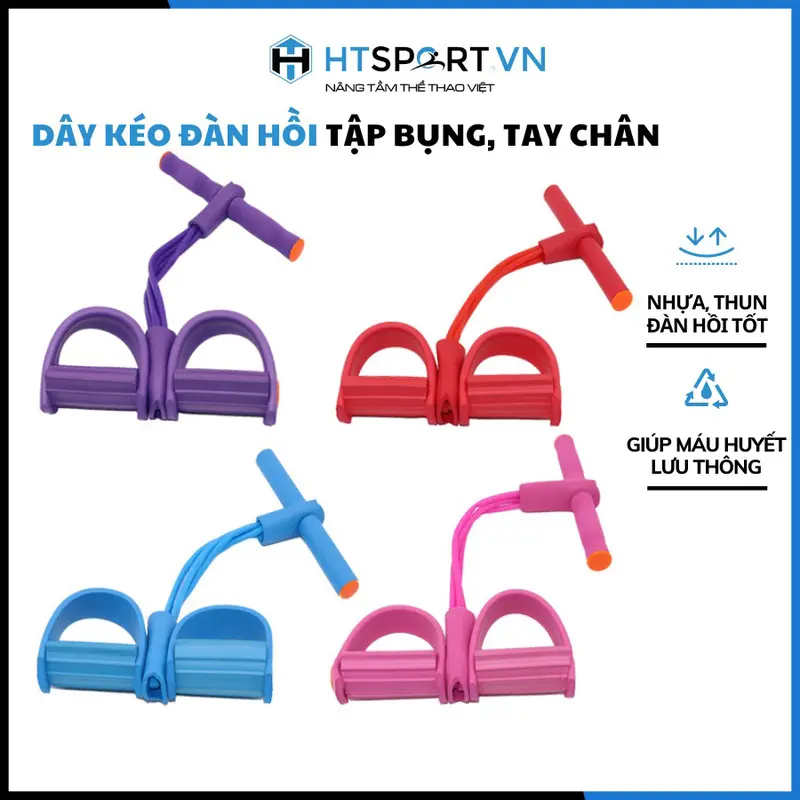 Dây Kéo Đàn Hồi, Dây Keo Tập Bụng 4 Ống Cao Su Chắc Chắn Tập Cơ Bụng Tay Chân Gym Thể Dục Tại Nhà Kháng Lực Dây Kháng Lực 0