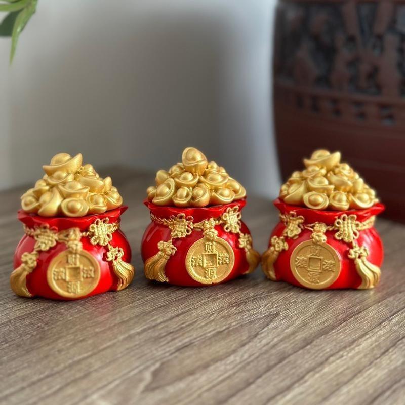 Combo 3 Hũ Đựng Muối-Gạo-Nước Tài Lộc, Túi Thần Tài May Mắn Trang Trí Ban Thờ, phong thuỷ trong nhà Phòng Trang Trí Nhà sứ cremic cao cấp lễ kỉ niệm Decor Phòng Decor men sứ cao cấp