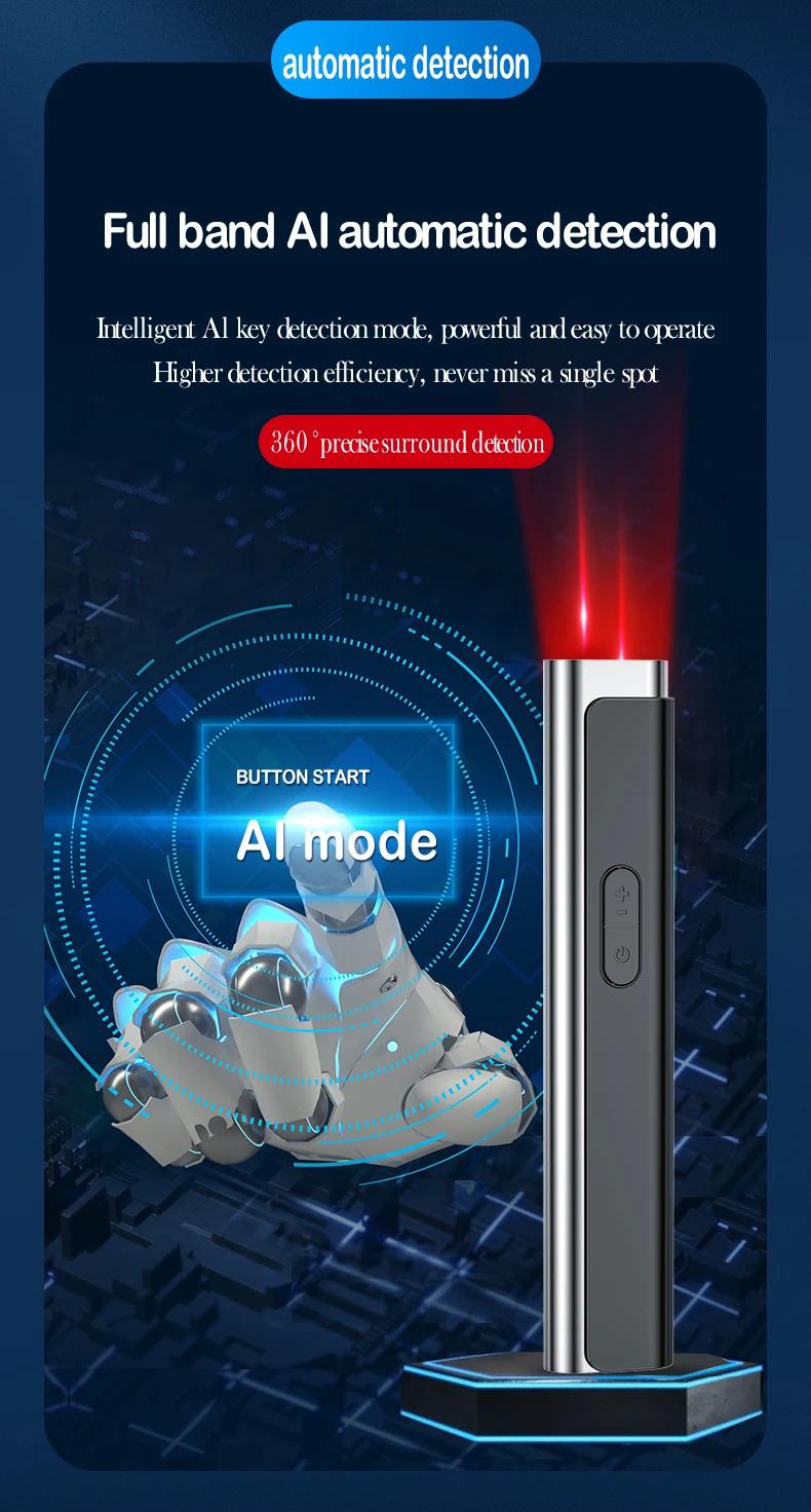 Product Introduction of WT16 Personal Alarm Hidden Camera Detector Anti Spy Wireless Camera Detector RF Signal Bug Locator Infrared Filter GSM GPS 10
