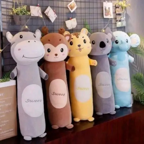 Gấu bông cho bé ôm ngủ ,gấu ôm hình thú đáng yêu vải nhung co dãn 4 chiều