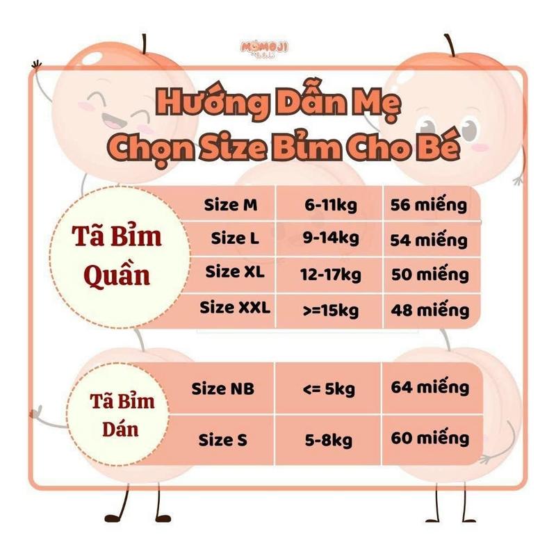 Combo 3 Tã quần Momoji Extra Nhật Bản, thoáng khí, thoát ẩm tốt giúp da bé sơ sinh khô thoáng dài lâu Cho Bé 7
