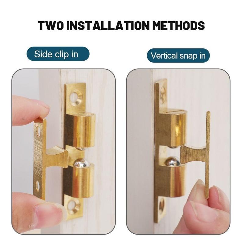 Product Introduction of 1Pcs Adjustable Double Spring Steel Ball Bead Lock 40/50/60/70mm Damper Buffer Door Catch Brass Copper Door Bumper for Furniture Cupboard Cabinet Door 20