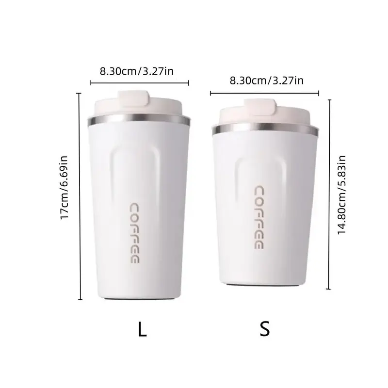 Vacuum Flask, 1 Count Double Wall Insulated Water Bottle, Convenient Stainless Steel Coffee Cup for Home Office 1