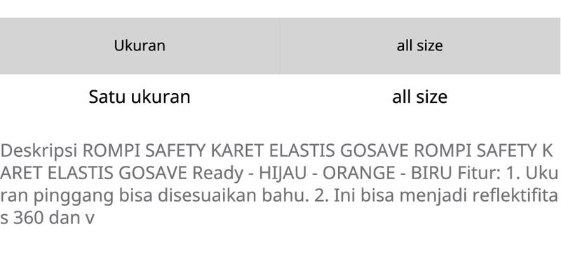 Product Introduction of ROMPI KARET ELASTIS GO SAVE Biru 0
