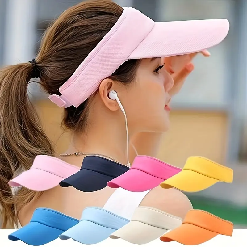 [Lightweight | Polyester] Lightweight Polyester Women's Fashion Visor Cap |   Tie-dye Sport Baseball Hat, Inelastic Sun Protection, Machine Washable |   Multicolor Options