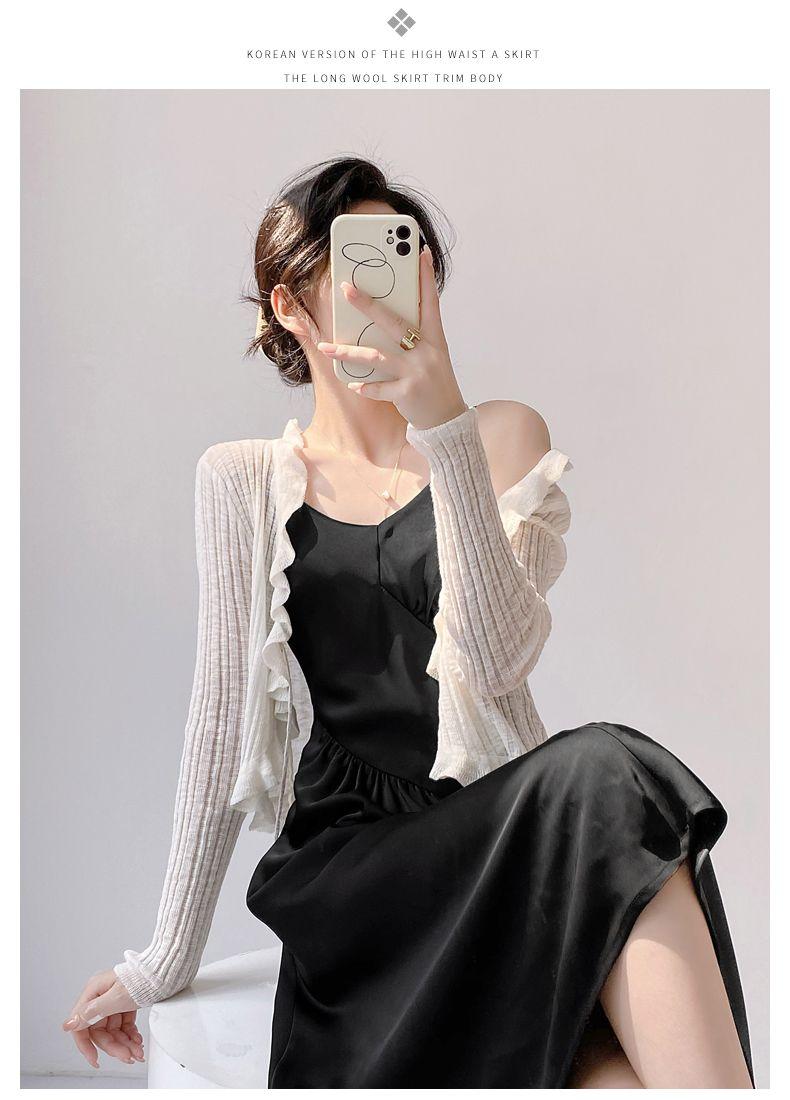 Product Introduction of Áo Cardigan Dệt Kim, Chống Nắng, Áo Cánh Che Kín Ngoài Mỏng Cho Nữ, Khăn Choàng Mùa Hè, Áo Khoác Vai Nhỏ Bằng Lụa Lạnh 14