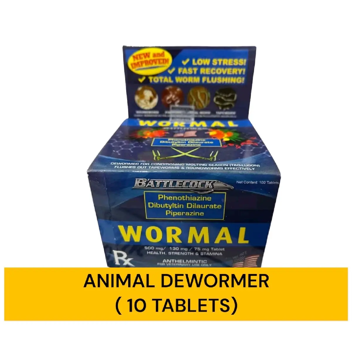 Wormal Tablet Battlecock (10 Tablets) - Anthelmintic that Works Even ...