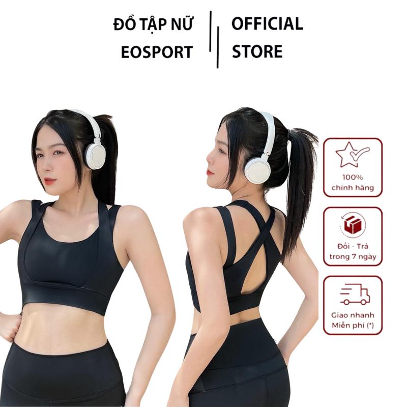 ÁO BRA TẬP GYM YOGA NÂNG NGỰC ĐỊNH HÌNH 4 DÂY KÈM MÚT CHẤT VẢI THUN POLY 2 DA Ao13 Sport Top Tập Aerobic