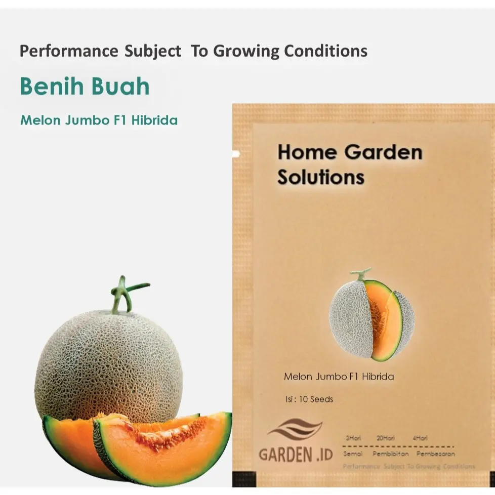 Benih Bibit  Bibit Buah Melon Jumbo F1 Hibrida ( isi  20 Biji ) Tanaman