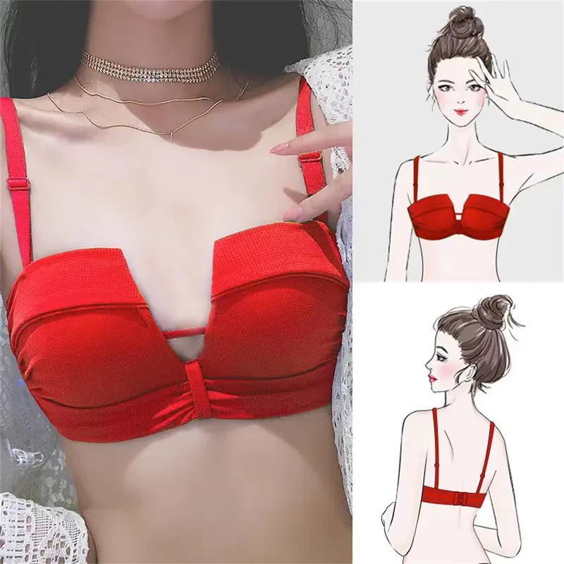 Áo Ngực Một Mảnh Không Gọng, Không Đường May, Gợi Cảm, Cúp 3/4, Đồ Lót Hỗ Trợ Trên Cùng Chun, Hàng Mới Về 2