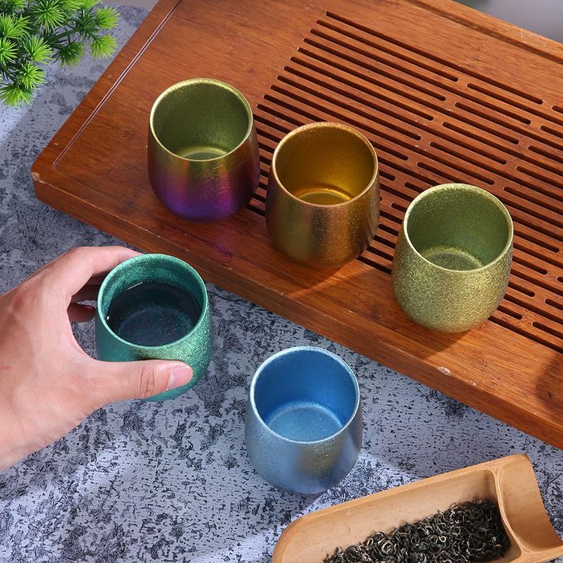 Product Introduction of New Titanium Bottle Double Layer Egg Shell Cup Big Belly Egg Cup Household Heat Insulation Light Luxury Beer Steins U-Cup Bra Pure Titanium Water Cup Tumbler Mug Reusable 2