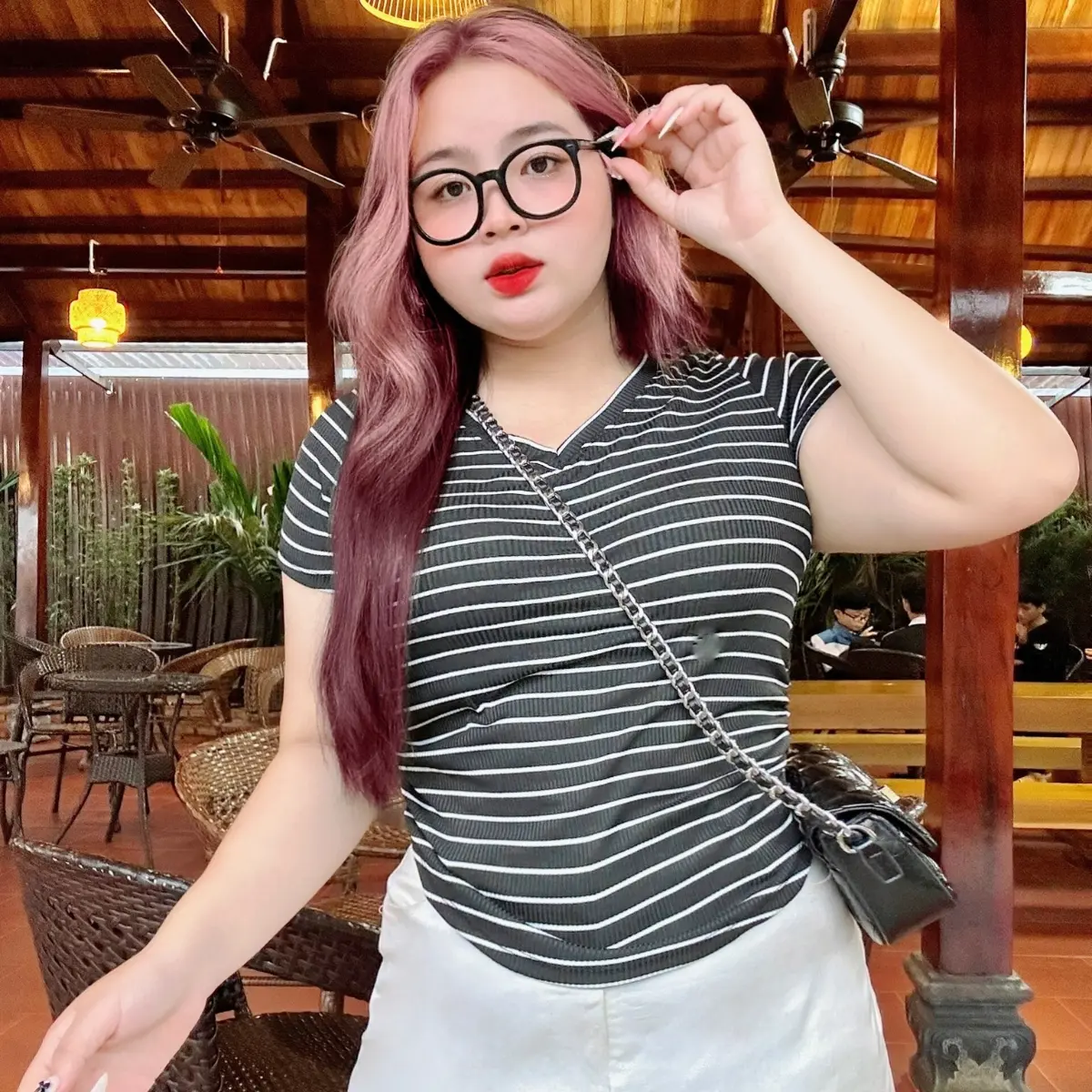 Áo Bigsize Cổ Tim Nhún Eo, Chất Thun Tăm Co Dãn Tốt From Trẻ Trung Dễ Phối Đồ-G85