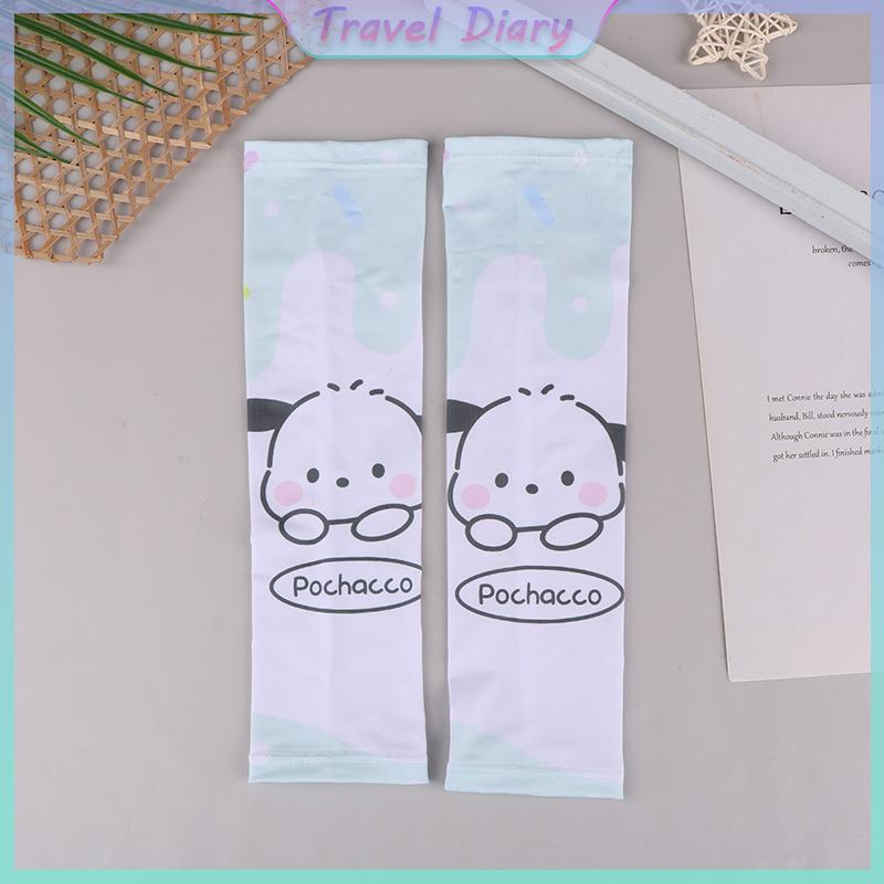 Product Introduction of Sanrio Anime Hello Kitty Kids Arm Sleeves Sun Protection Cooling UV Protection Sleeves Anti-Slip Ice Silk Arm Covers Gift 19