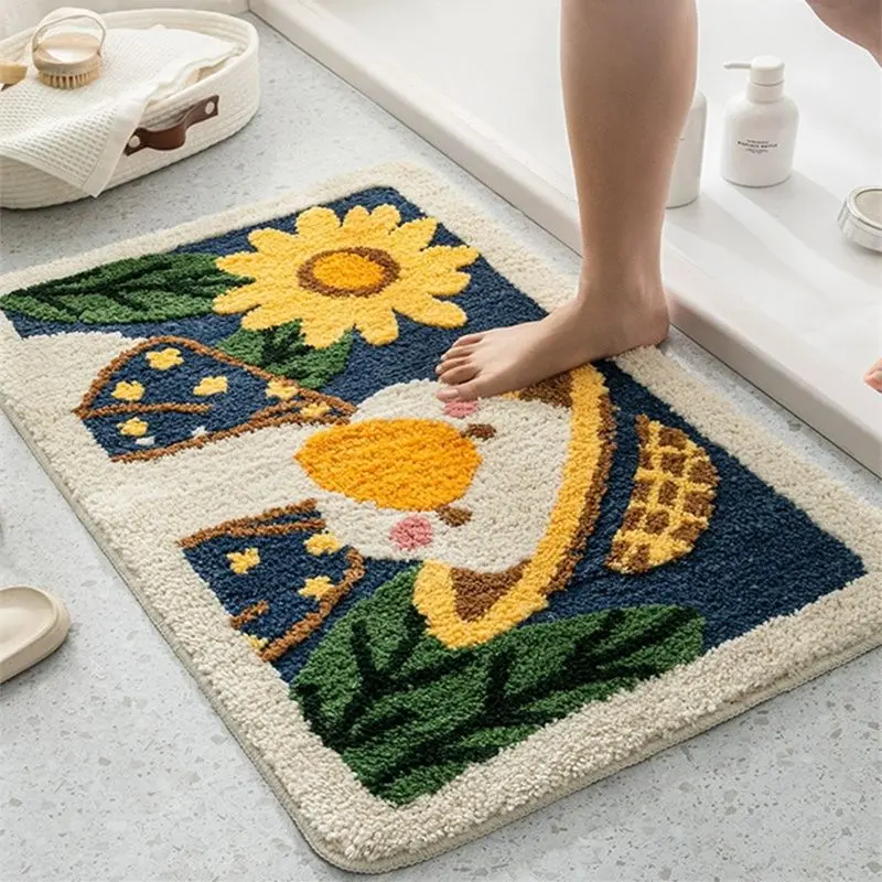 Thảm Trải Sàn Nhà Vệ Sinh, Gia Dụng, Thảm Chống Trượt Thấm Nước, Thích Hợp Cho Phòng Tắm, Phòng Ngủ Và Nhà Vệ Sinh, Thảm, Thảm Nhà Vệ Sinh, Thảm Phòng Tắm Nhung Tranh
