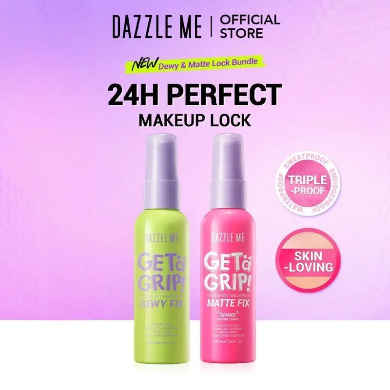 [In stock] BestPrice- NEW DAZZLE ME Get a Grip Makeup Setting Spray-Dewy Fix [60ml]12H long-lasting makeup Extract Kosmetik 0