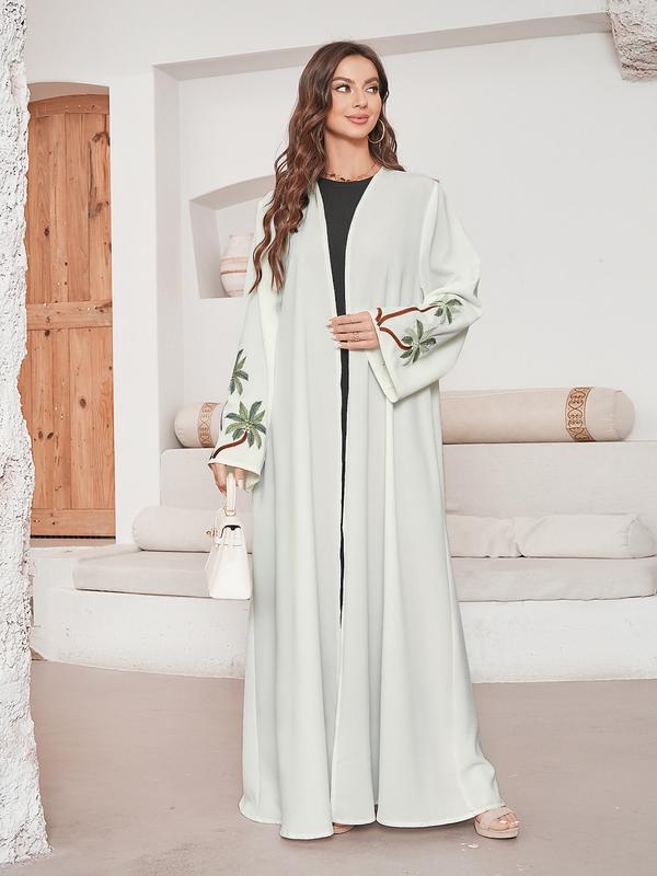 Product Introduction of Discount Factory 2024 New Middle East Muslim Clothing Fashion Elegant Cardigan Embroidered Dress Robe in Stock 9