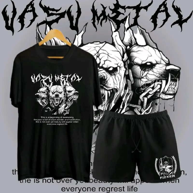 SETELAN UASU METAL 1 SET PRIA WANITA Katun Lengan pendek 0