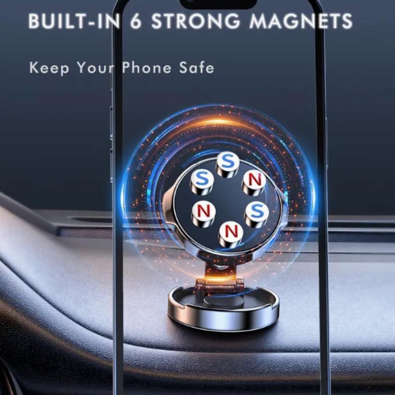 Product Introduction of Magnetic Car Phone Holder, 360 Degree Rotatable Car Phone Holder, Foldable Car Navigation Bracket, Universal Car Interior Accessories 4