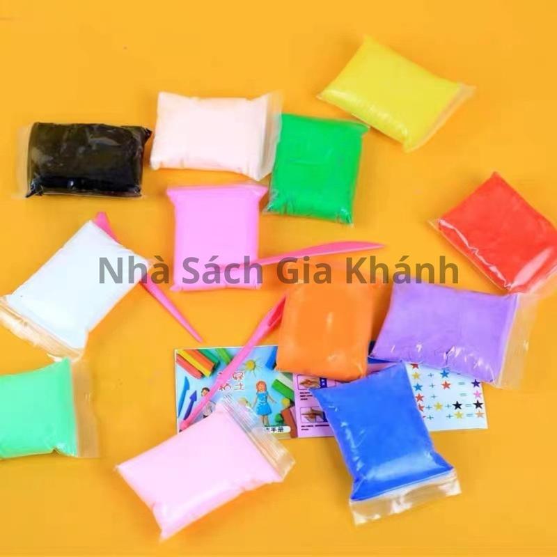 (BỊCH TO ĐẾN 10 GRAM )Đất sét tự khô , lốc 12-24-36 màu đất nặn , softclay - đất sét tạo hình tự cứng lại 6