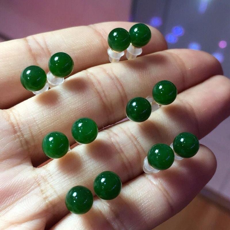 Product Introduction of Bông Tai Đinh tán Jasper, Tự Nhiên Nguyên Chất, Màu Xanh Rau Spinach Và Ngọc Bích Hòa Điền, Thích Hợp Cho Bạn Gái, Cùng Một Món Quà, Bông Tai, Quà Tặng Tình Yêu Đường Dài 3