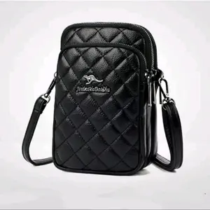 MANONI SHOP - TAS SELEMPANG WANITA MODEL KOREA TERBARU DESAIN MINI SLINGBAG TAS HP WANITA TAS KECIL MOTIF JAHIT LOGO KANGGURU BISA COD Kulit PU Kanvas