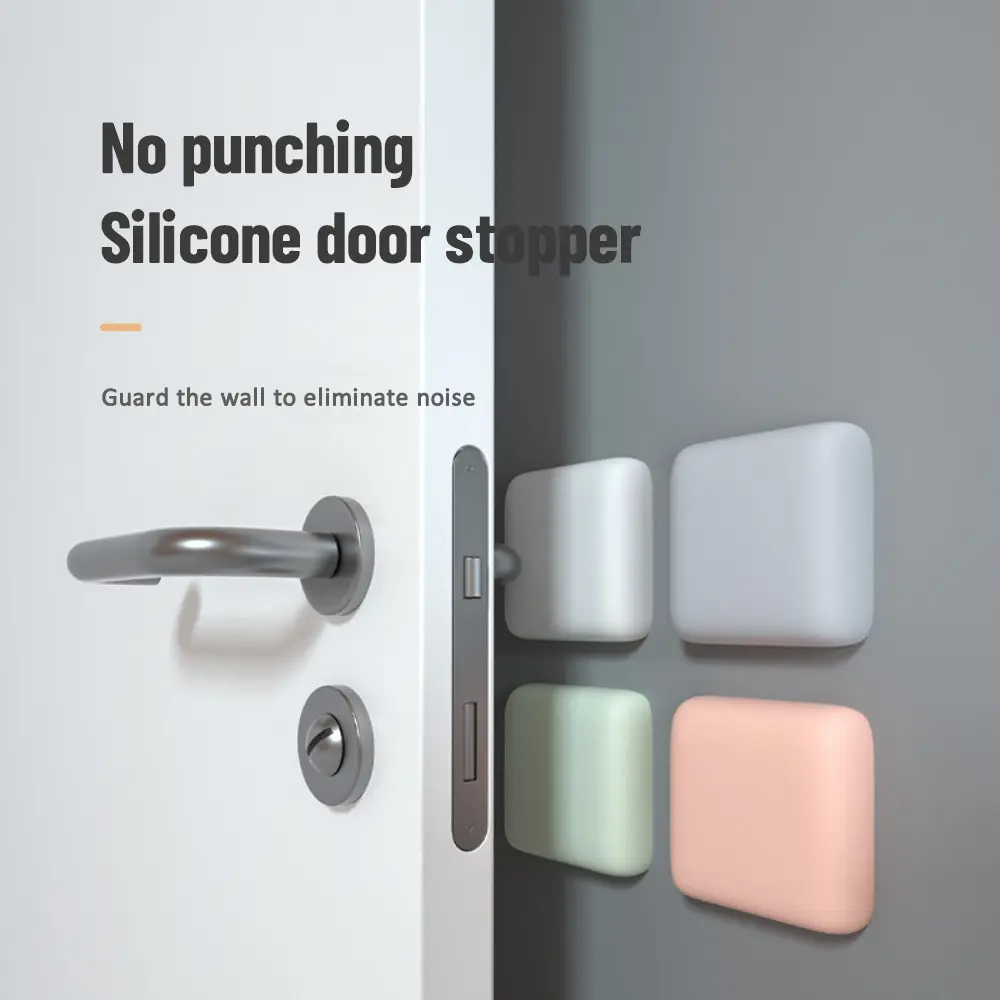 Miếng Dán Tường Chống Va Chạm, Miếng Đệm Tay Nắm Cửa Dày, Miếng Đệm Silicon, Khóa Cửa, Miếng Đệm Bảo Vệ Không Tiếng Ồn, Chống Va Đập