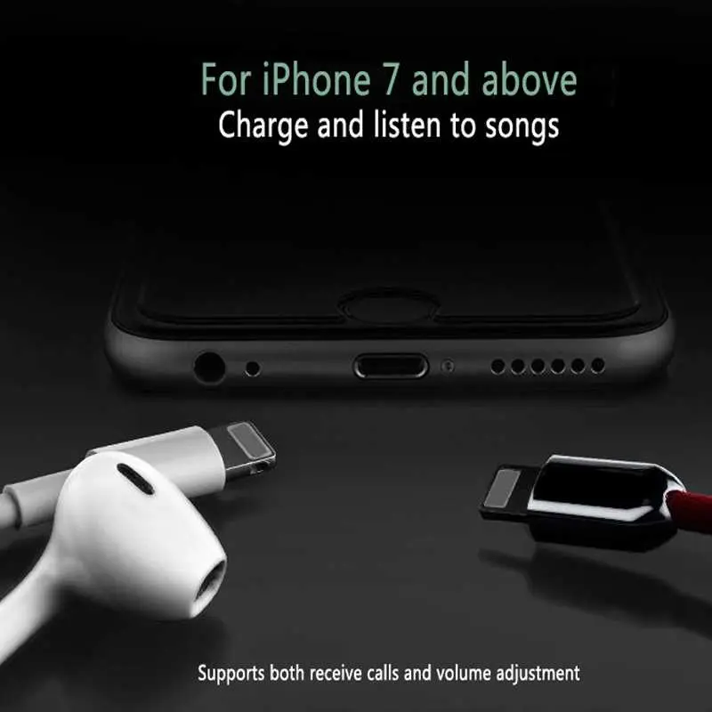 KINGMAS Audio Converter Lightning Audio Splitter iPhone 7/8/X JLD-7062 3